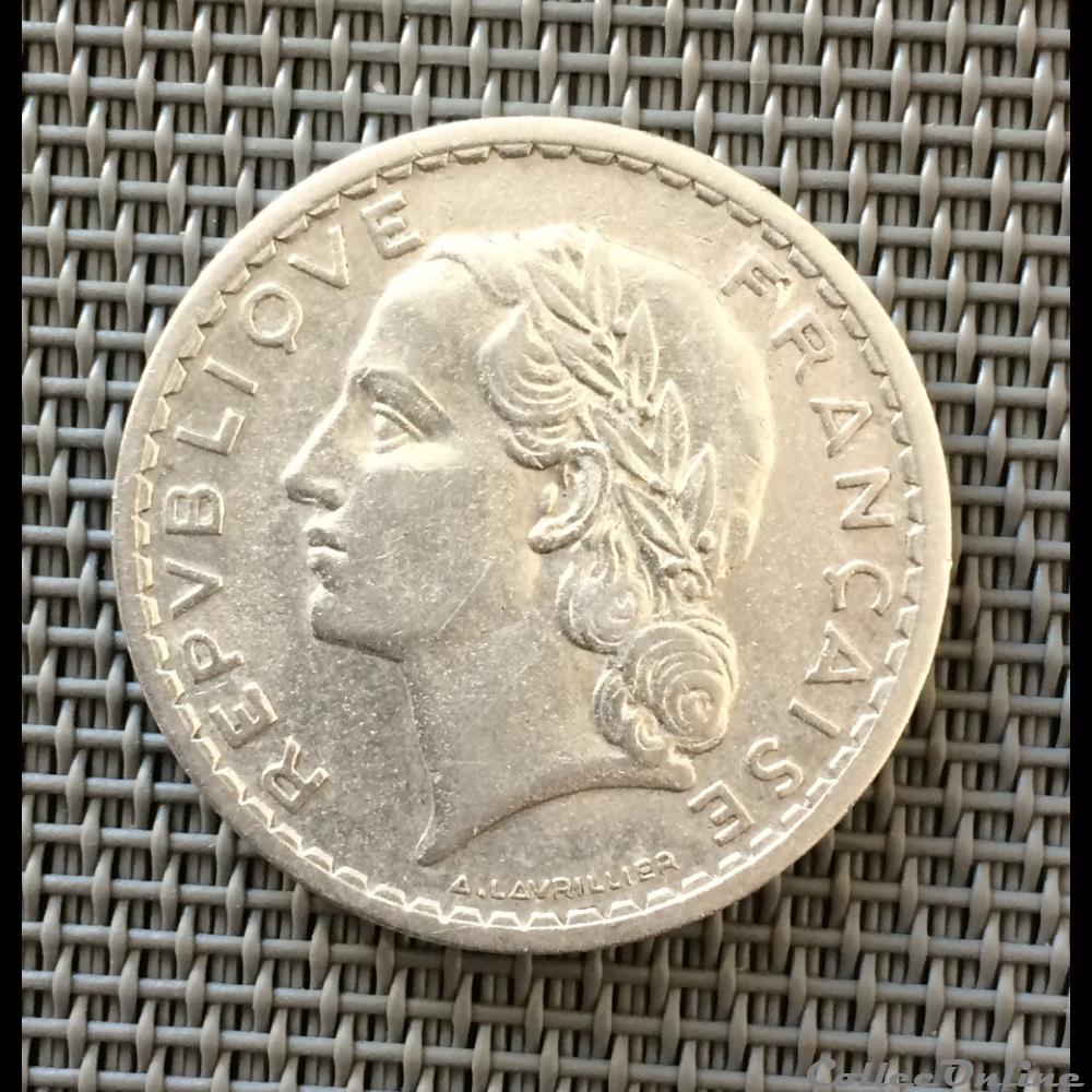 5 francs 1947 Lavrillier (9 fermé) monnaie france moderne 5 francs 1947 lavrillier 9 ferme