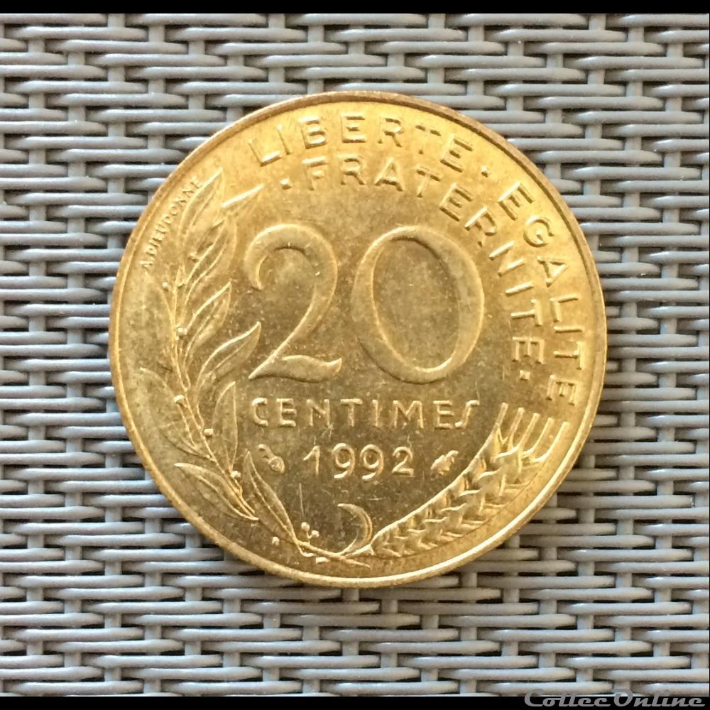 20 centimes 1992 marianne monnaie france moderne 20 centimes 1992 marianne