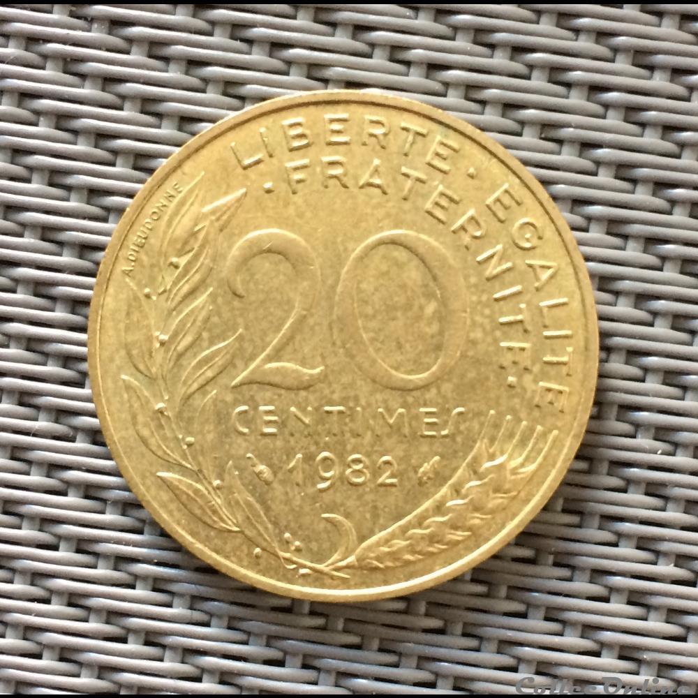 monnaie france moderne 20 centimes 1982 marianne