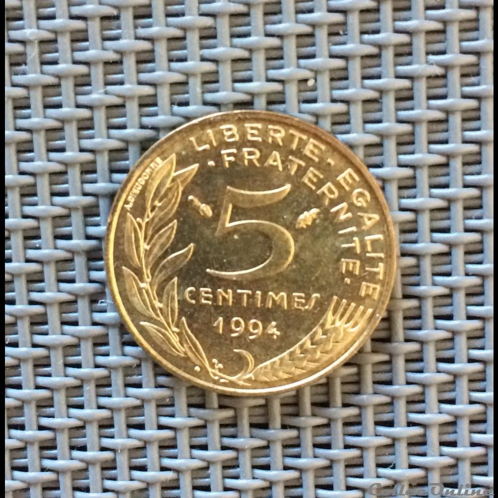 5 centimes 1994 marianne abeille monnaie france moderne 5 centimes 1994 marianne abeille