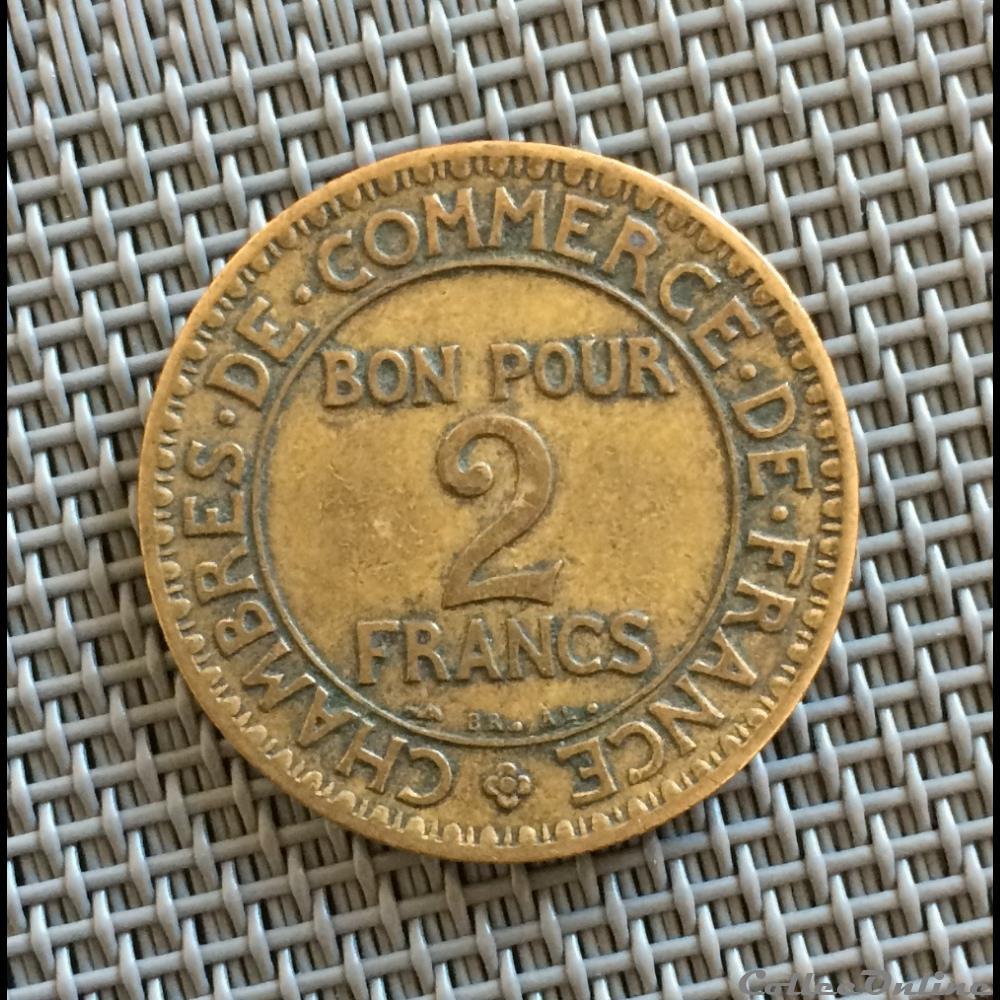 2 francs 1922 chambre de commerce (2 ouvert) monnaie france moderne 2 francs 1922 chambre de commerce 2 ouvert