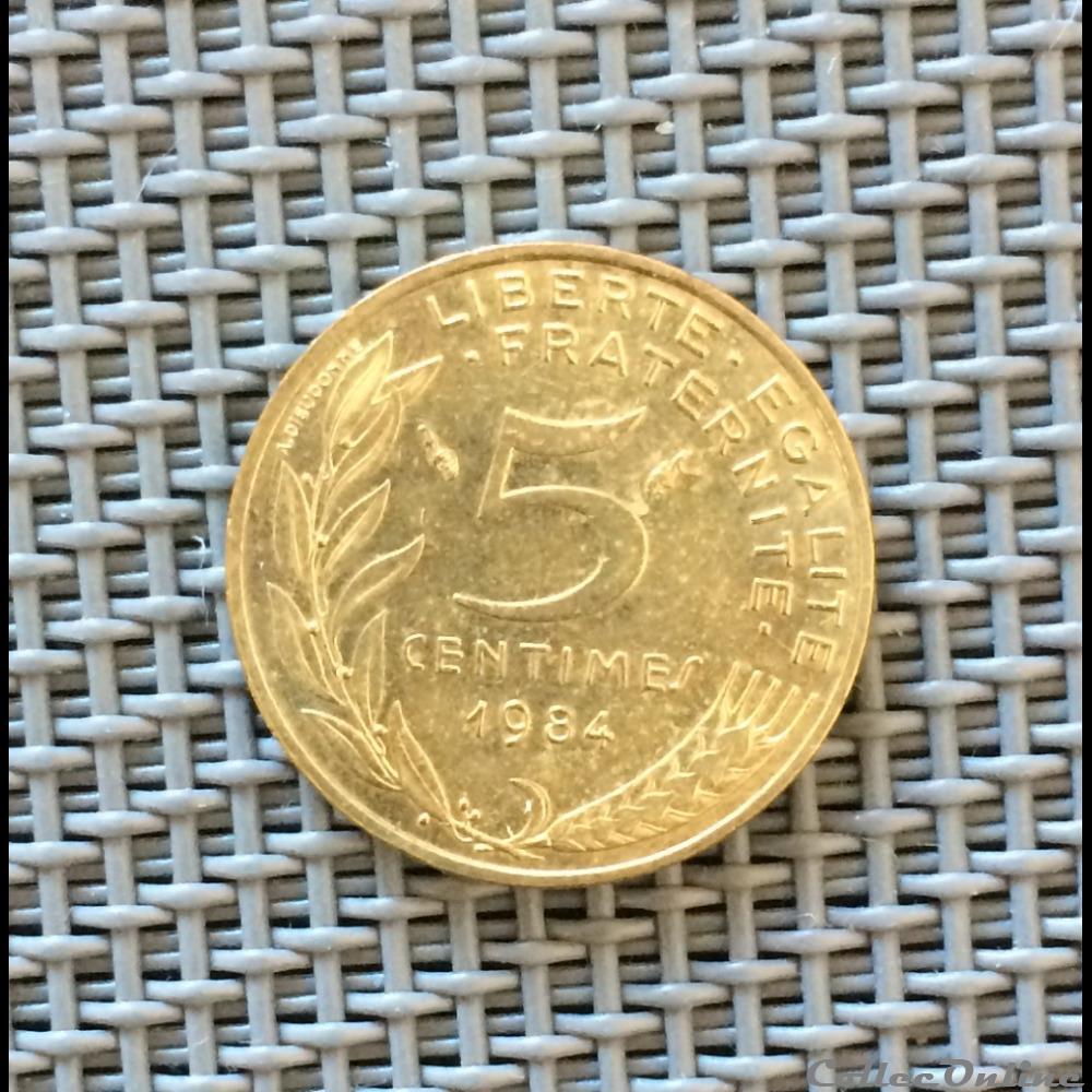 monnaie france moderne 5 centimes 1984 marianne