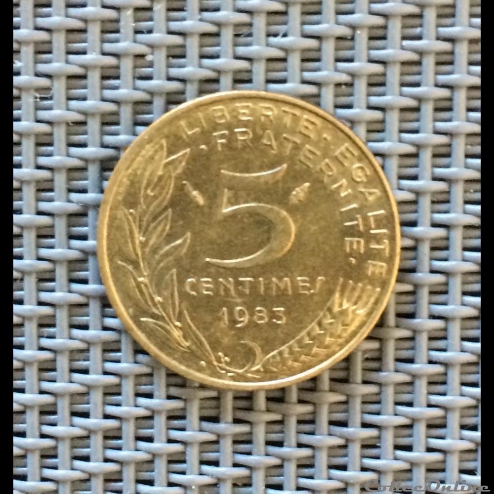 monnaie france moderne 5 centimes 1983 marianne