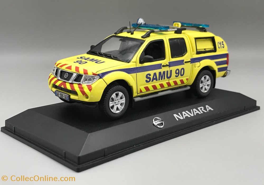 Nissan Navara -SAMU 90 -SMUR Belfort -Echelle 1/43 -Base Norev modeles reduits vehicules d urgences nissan navara samu 90 smur belfort echelle 1 43 base norev