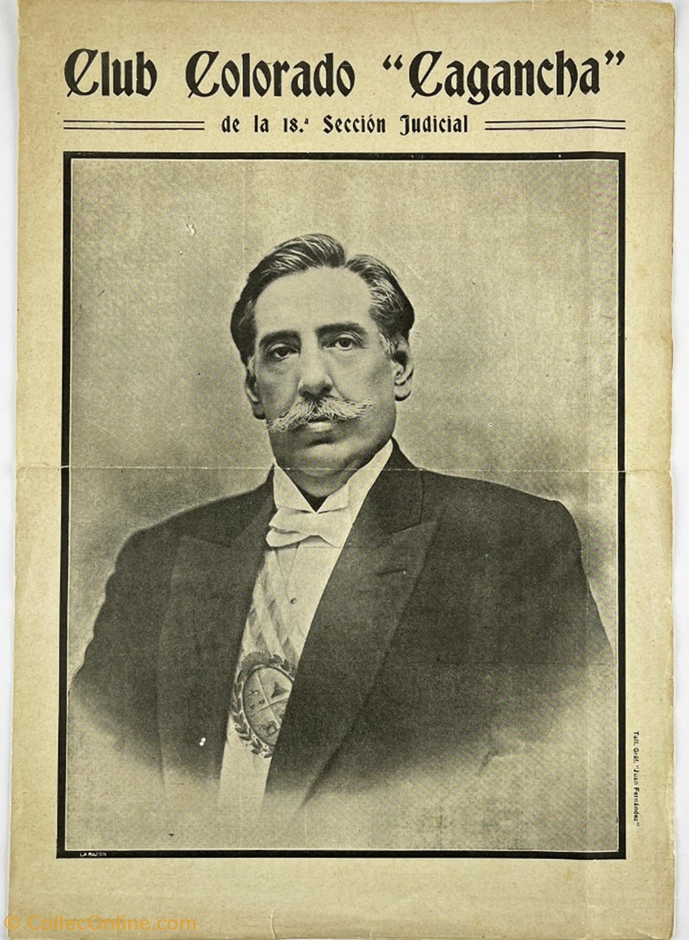 Pamphlet of the "Club Colorado Cagancha de la 18ª Sección Judicial" Uruguay old documents historical pamphlet of the club colorado cagancha de la 18 seccion judicial uruguay
