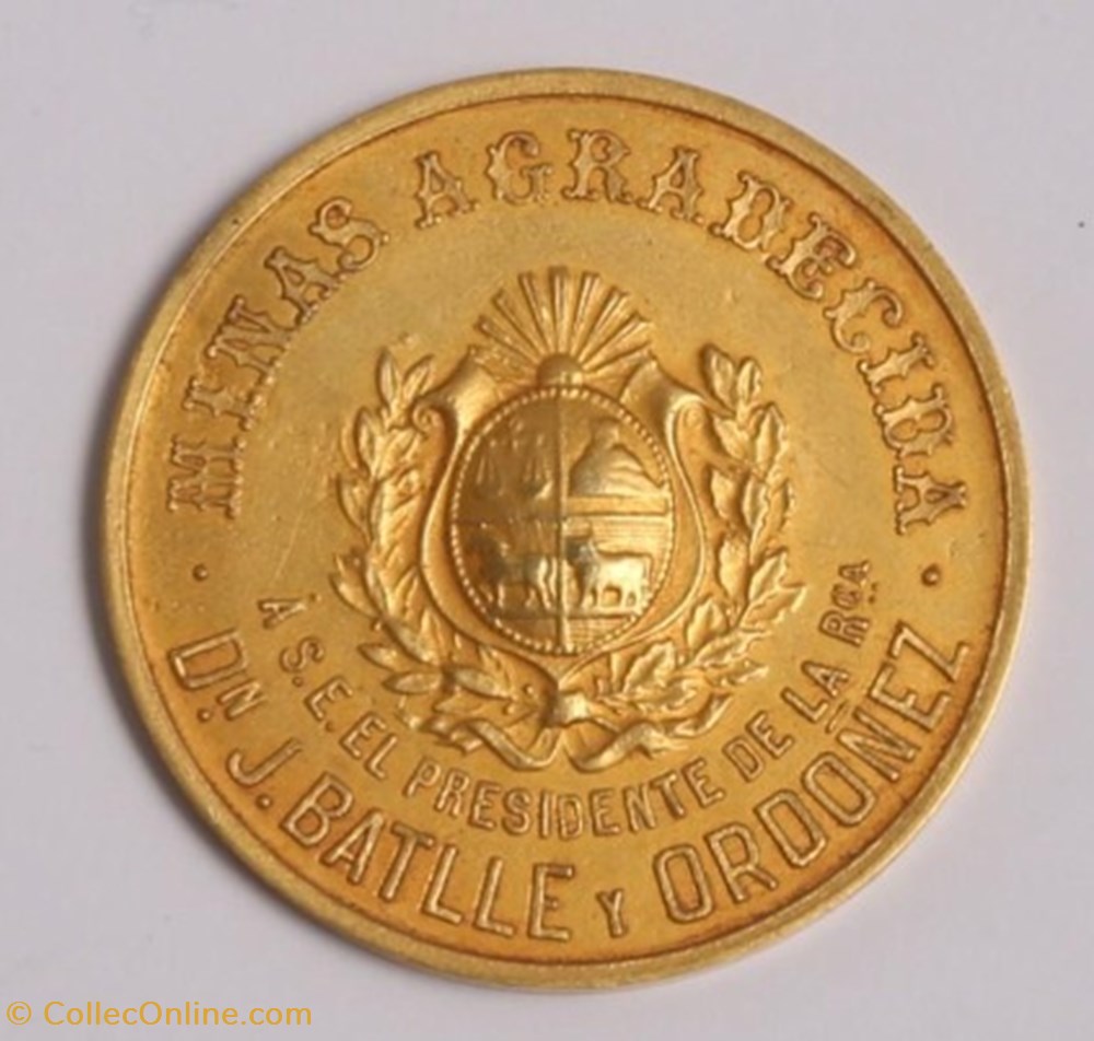 medals gold medal jose batlle y ordonez uruguayan president