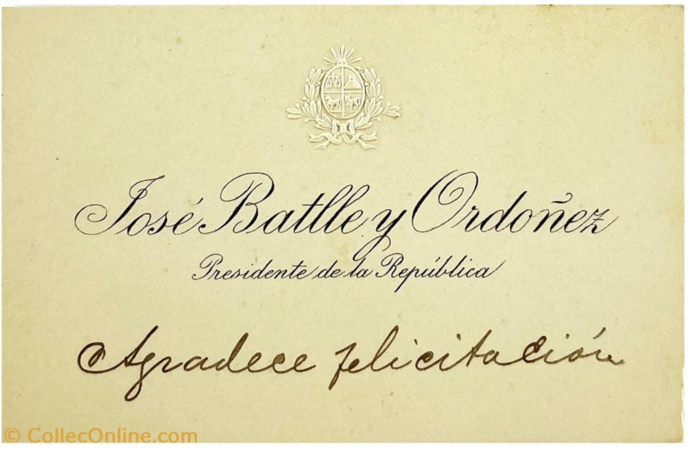 old documents historical two business cards jose batlle y ordonez