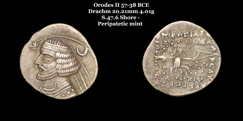 monnaies antiques moyen orient s 47 6 drachme orodes ii