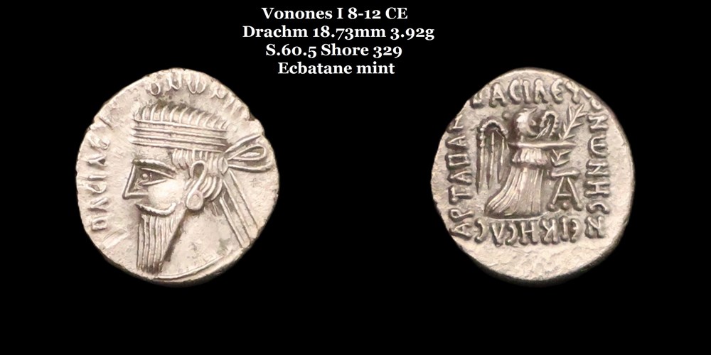 monnaies antiques moyen orient s 60 5 drachme vonones i