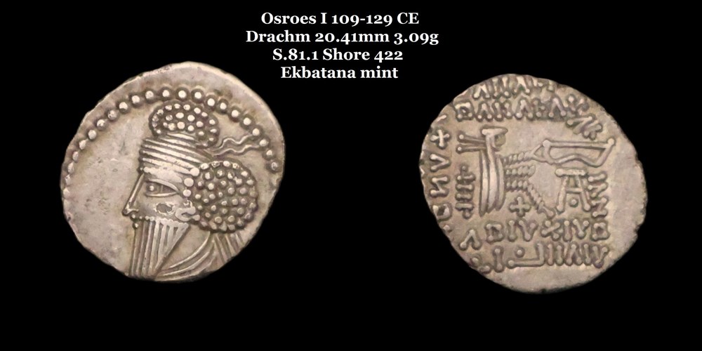 monnaies antiques moyen orient s 80 1 drachme osroes i