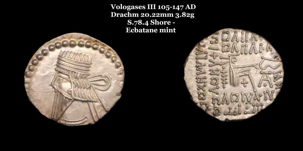 monnaies antiques moyen orient s 78 4 drachme vologase iii