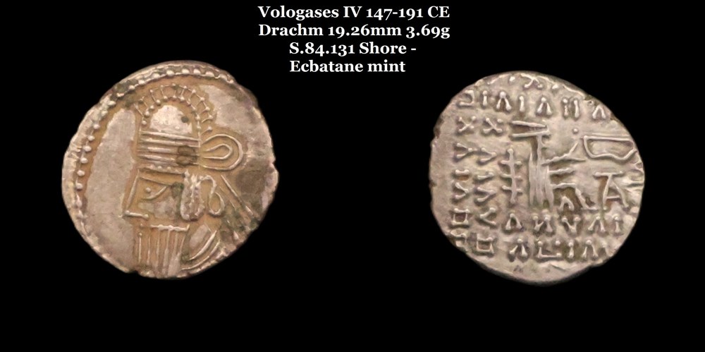 monnaies antiques moyen orient s 84 131 drachme vologases iv