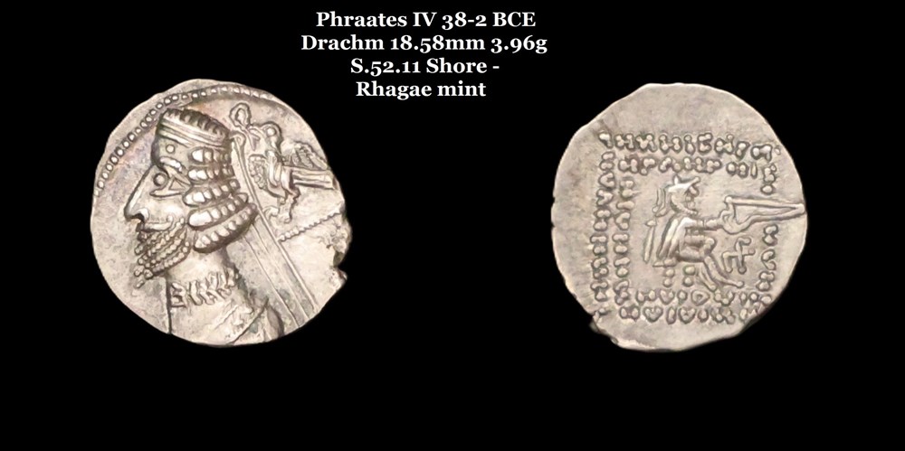 monnaies antiques moyen orient s 52 11 drachme phraates iv
