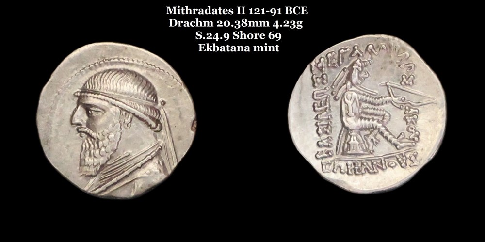 monnaies antiques moyen orient s 24 9 drachme mithradates ii