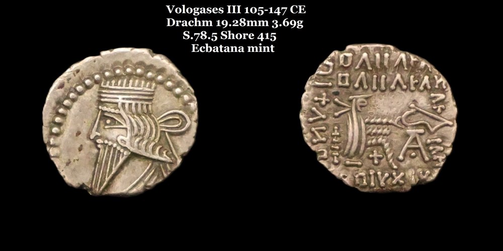 monnaies antiques moyen orient s 78 5 drachme vologases iii