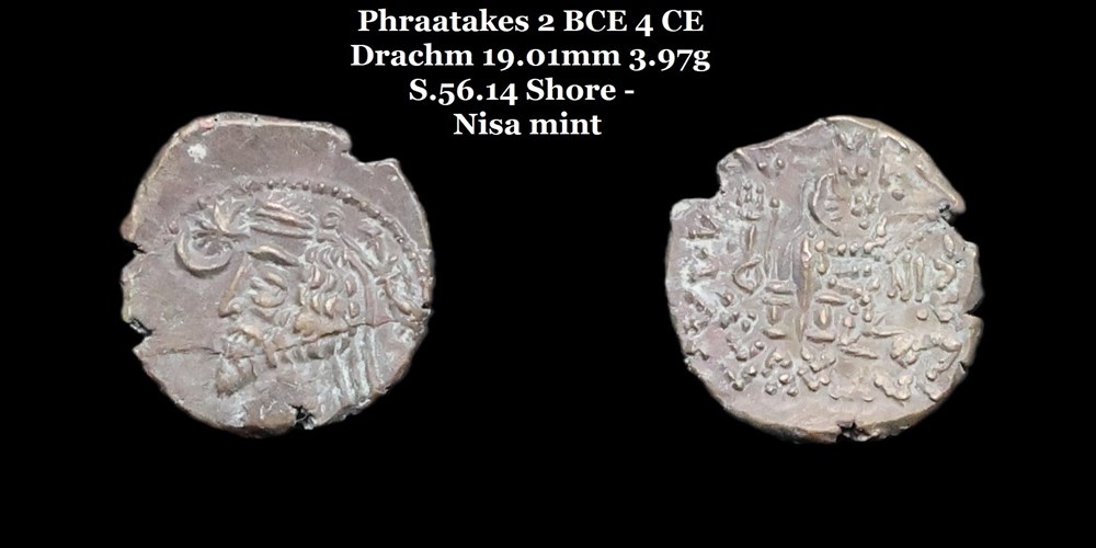monnaies antiques moyen orient s 56 14 drachme phraataces