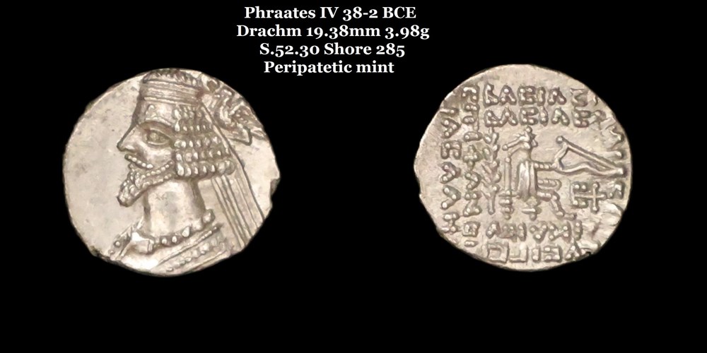 monnaies antiques moyen orient s 52 30 drachme phraates iv