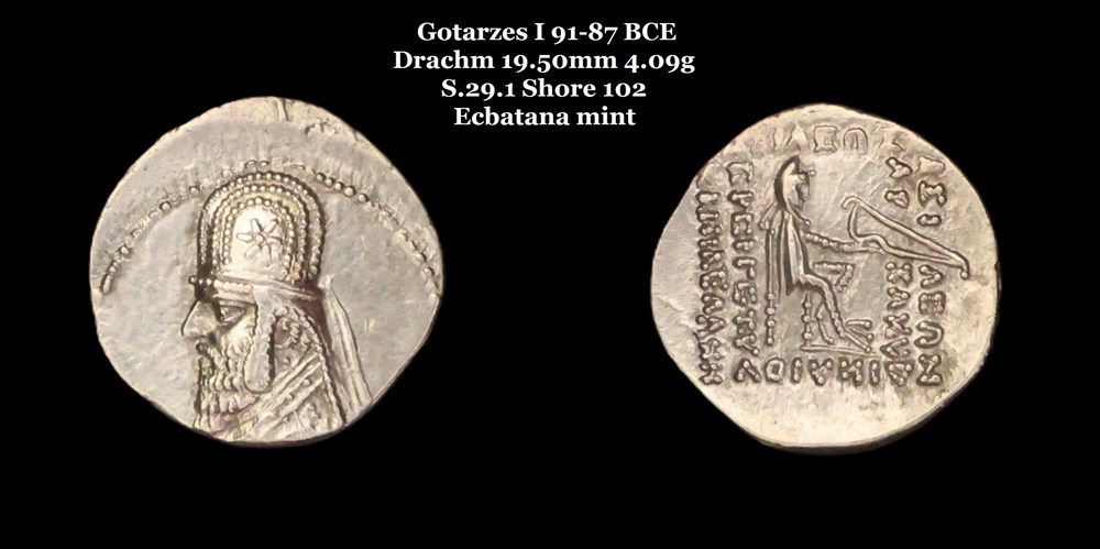 monnaies antiques moyen orient s 29 1 drachme gotarzes i