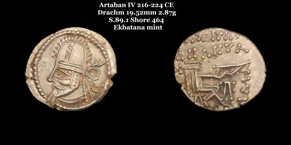 monnaies antiques moyen orient s 89 1 drachme artaban iv
