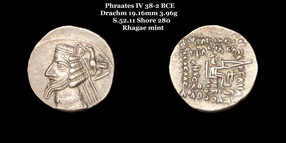 monnaies antiques moyen orient s 52 11 drachme phraates iv