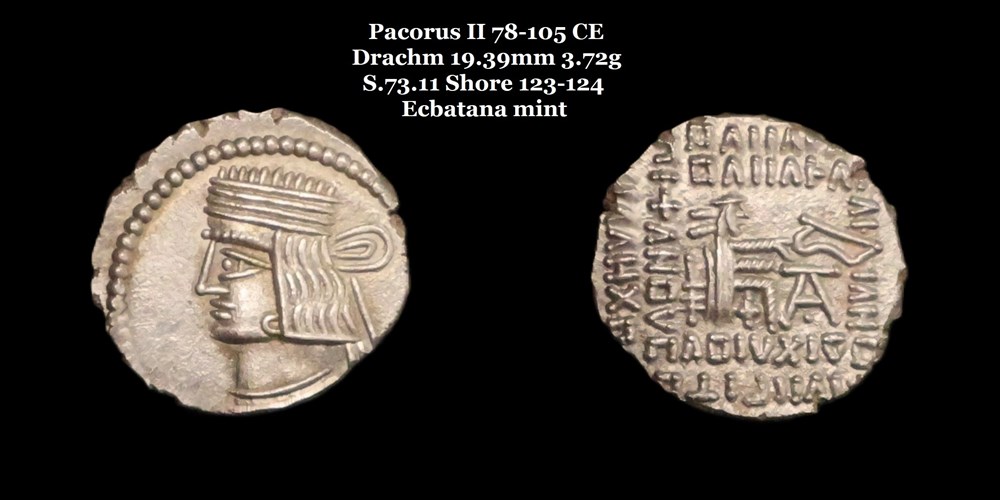 monnaies antiques moyen orient s 73 11 drachme pacorus ii