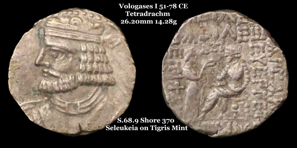 monnaies antiques moyen orient s 68 9 tetradrachme vologases i