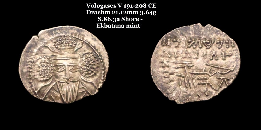 monnaies antiques moyen orient s 86 3a drachme vologases v