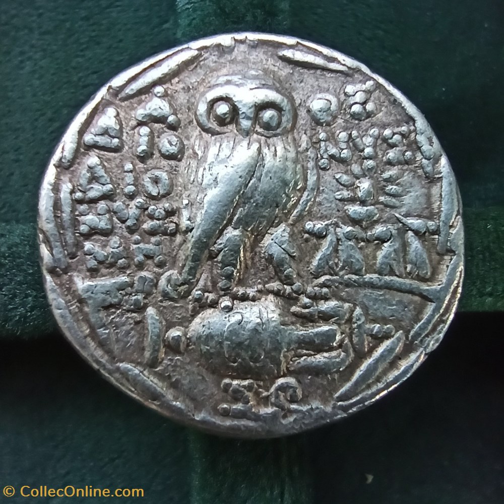 monnaies antiques grecques attique tetradrachme stephanophore