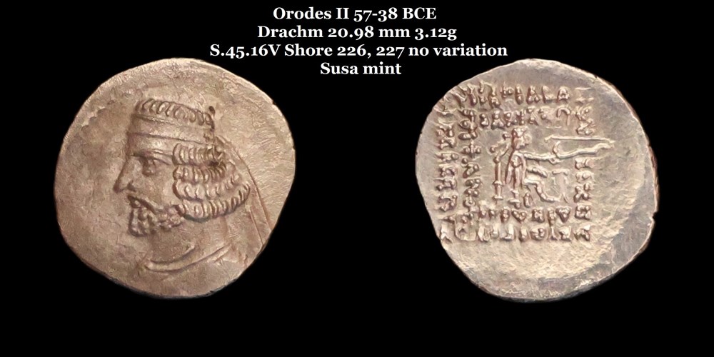 monnaies antiques moyen orient s 45 16v drachme orodes ii