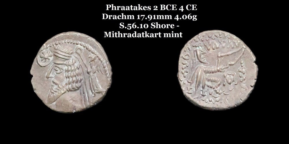 monnaies antiques moyen orient s 56 10 drachme phraataces