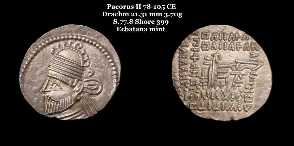 monnaies antiques moyen orient s 77 8 drachme pacorus ii