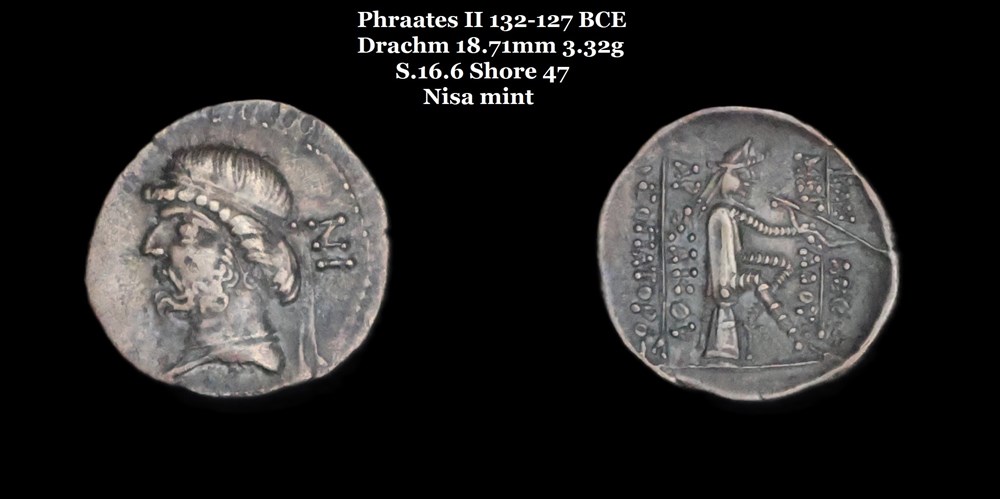 monnaies antiques moyen orient s 16 6 drachme phraates ii
