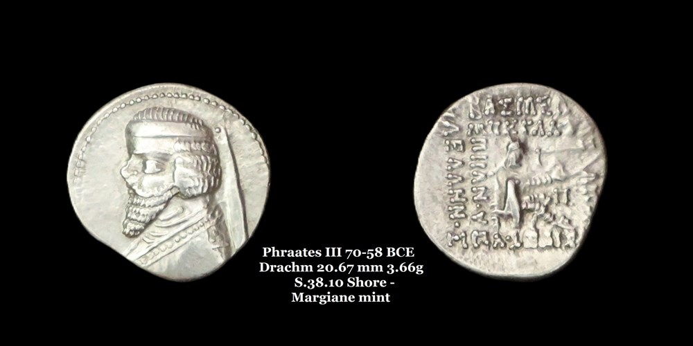 monnaies antiques moyen orient s 38 10 drachme phraates iii
