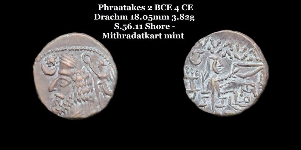 monnaies antiques moyen orient s 56 11 drachme phraataces