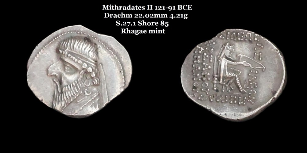 monnaies antiques moyen orient s 27 1 drachme mithradates ii