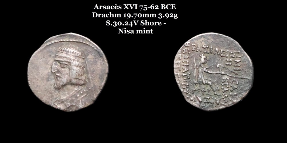 monnaies antiques moyen orient s 30 24v drachme arsaces xvi