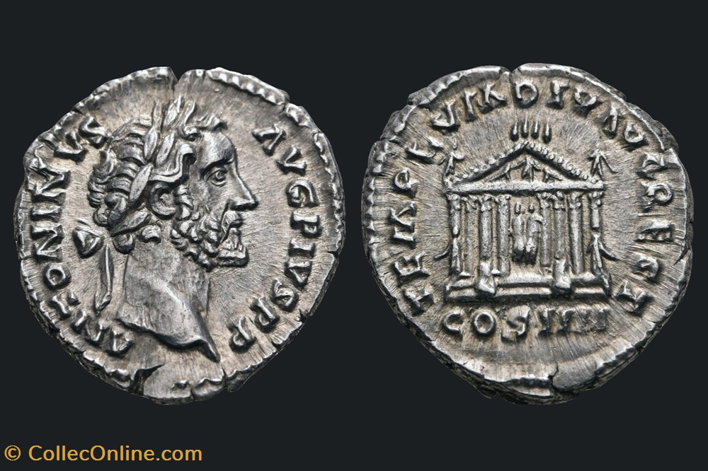 Antonin le Pieux - Denier monnaies antiques romaines imperiales et republicaines antonin le pieux denier