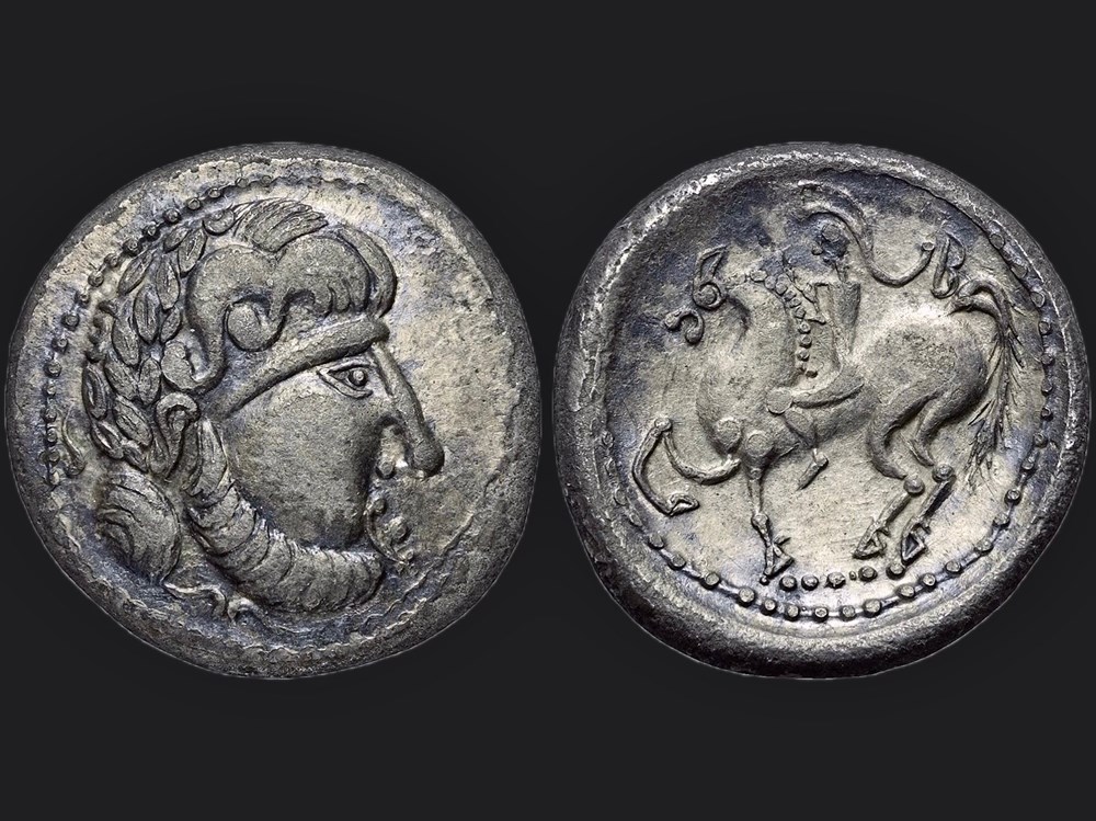 Celtes du Danube - Tétradrachme monnaies antiques celtes du danube tetradrachme