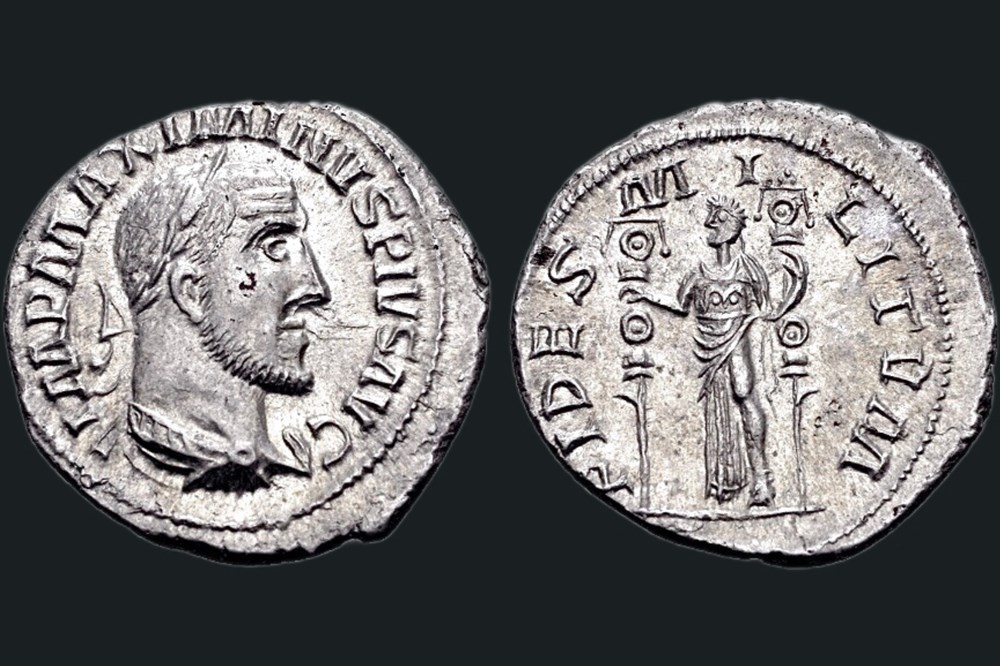 Maximin Ier Thrace - Denier barbare monnaies antiques romaines imperiales et republicaines maximin ier thrace denier barbare