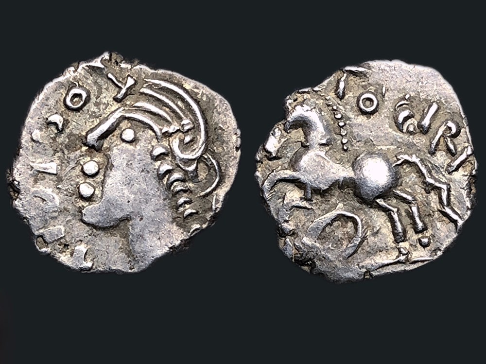 Séquanes - Denier monnaies antiques celtes sequanes denier