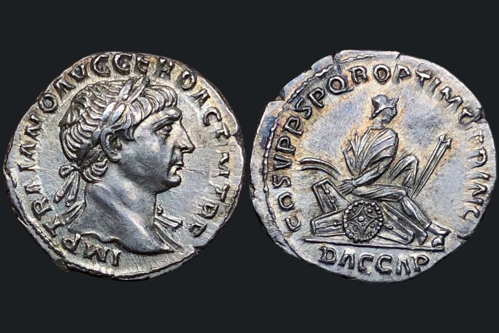 Trajan - Denier monnaies antiques trajan denier