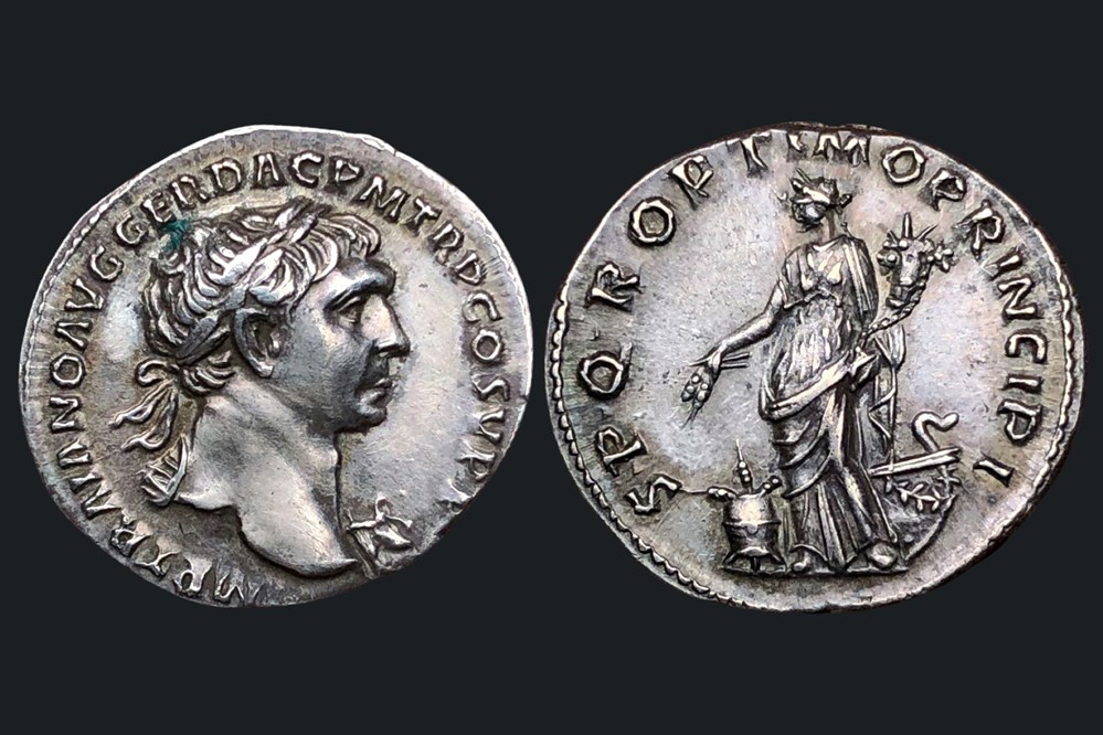Trajan - Denier monnaies antiques romaines imperiales et republicaines trajan denier
