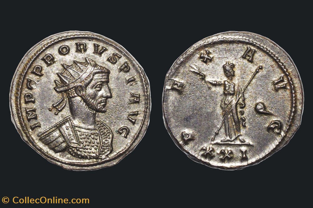Aurelianus de Probus PA-X A-VG/ -|Q// XXI monnaies antiquite av jc ap aurelianus de probus pa x a vg q xxi