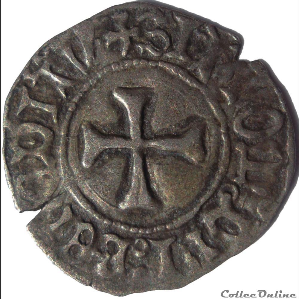 Demi-Blanc à la targe - François Ier - Duc de Bretagne monnaie france feodale demi blanc a la targe francois ier duc de bretagne