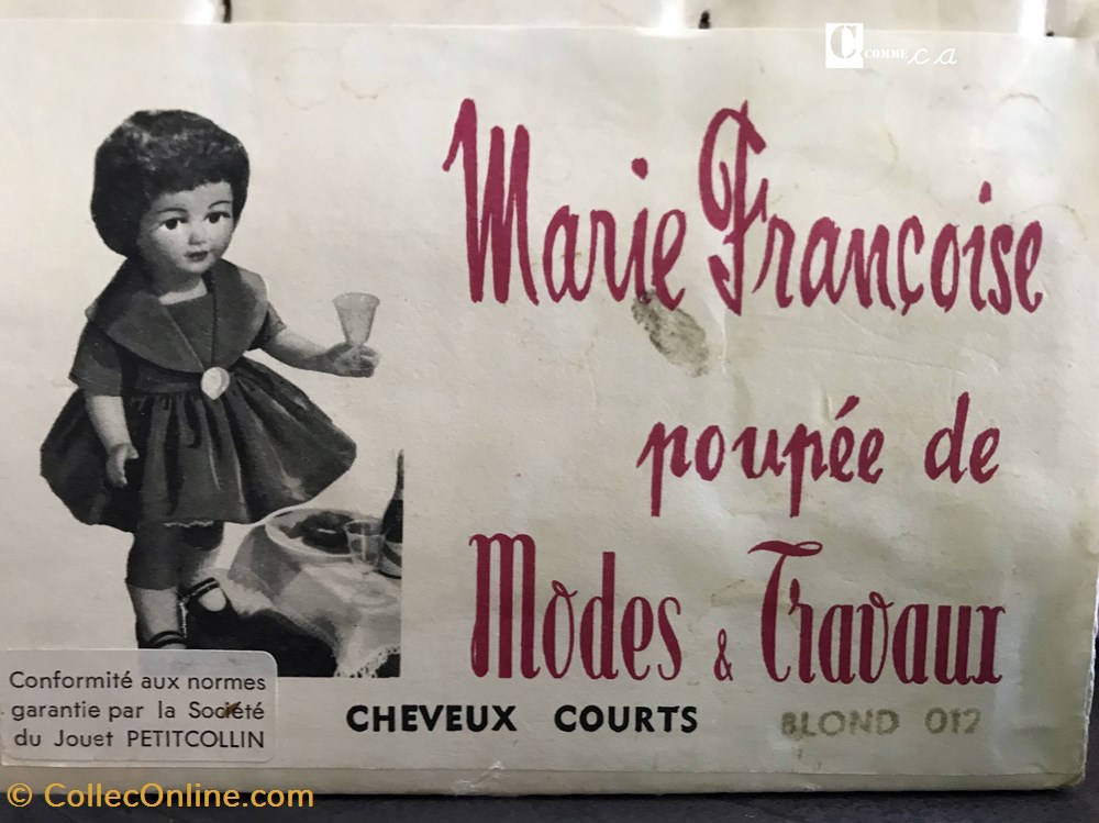 jeux societe jouets poupees marie francoise coupe boule blonde petitcollin circa 1970