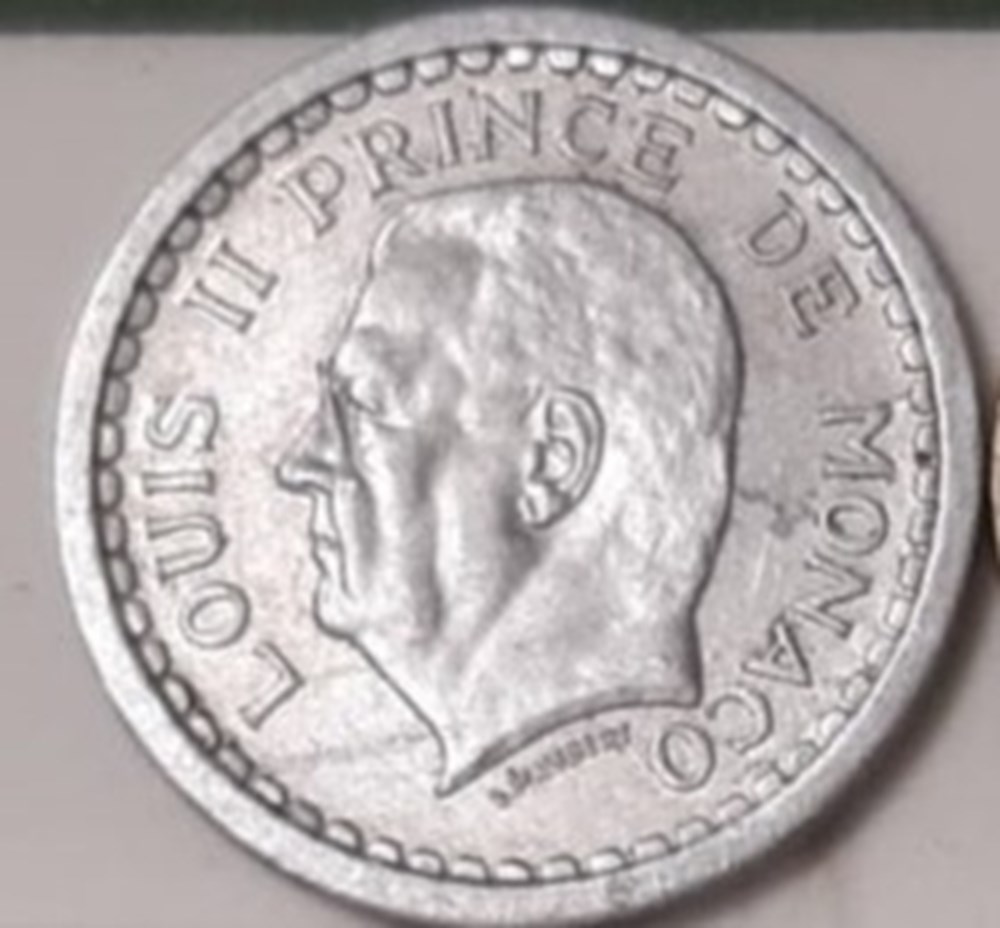 1 FRANCO 1943 MÓNACO monedas 1 franco 1943 monaco