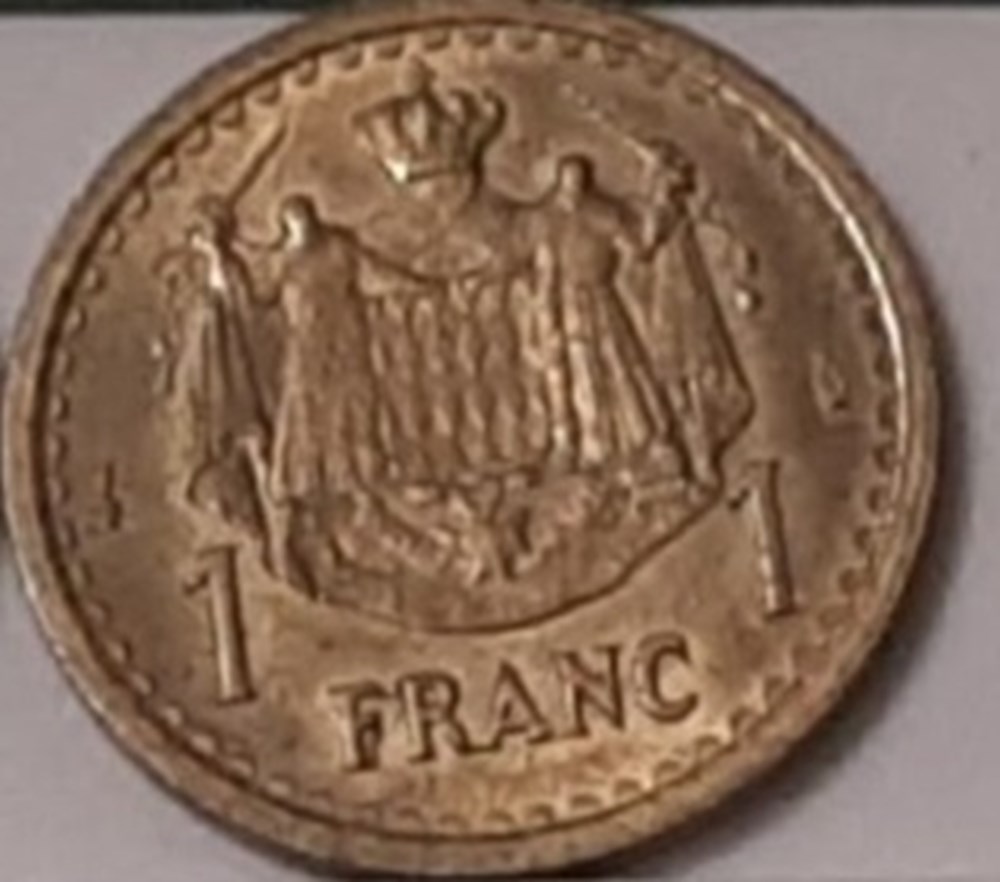1 FRANCO 1945 MÓNACO monedas 1 franco 1945 monaco