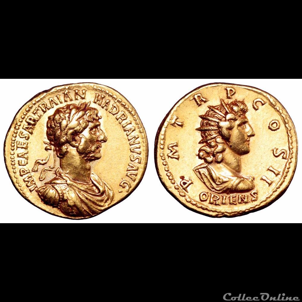 Hadrien - Aureus - Oriens 3 monnaie antique romaine hadrien aureus oriens
