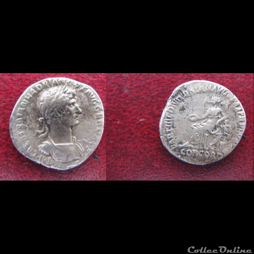 Hadrien - Denier - IMP CAESAR TRAIAN HADRIAN OPT AVG GER DAC monnaie antique romaine hadrien denier imp caesar traian hadrian opt avg ger dac