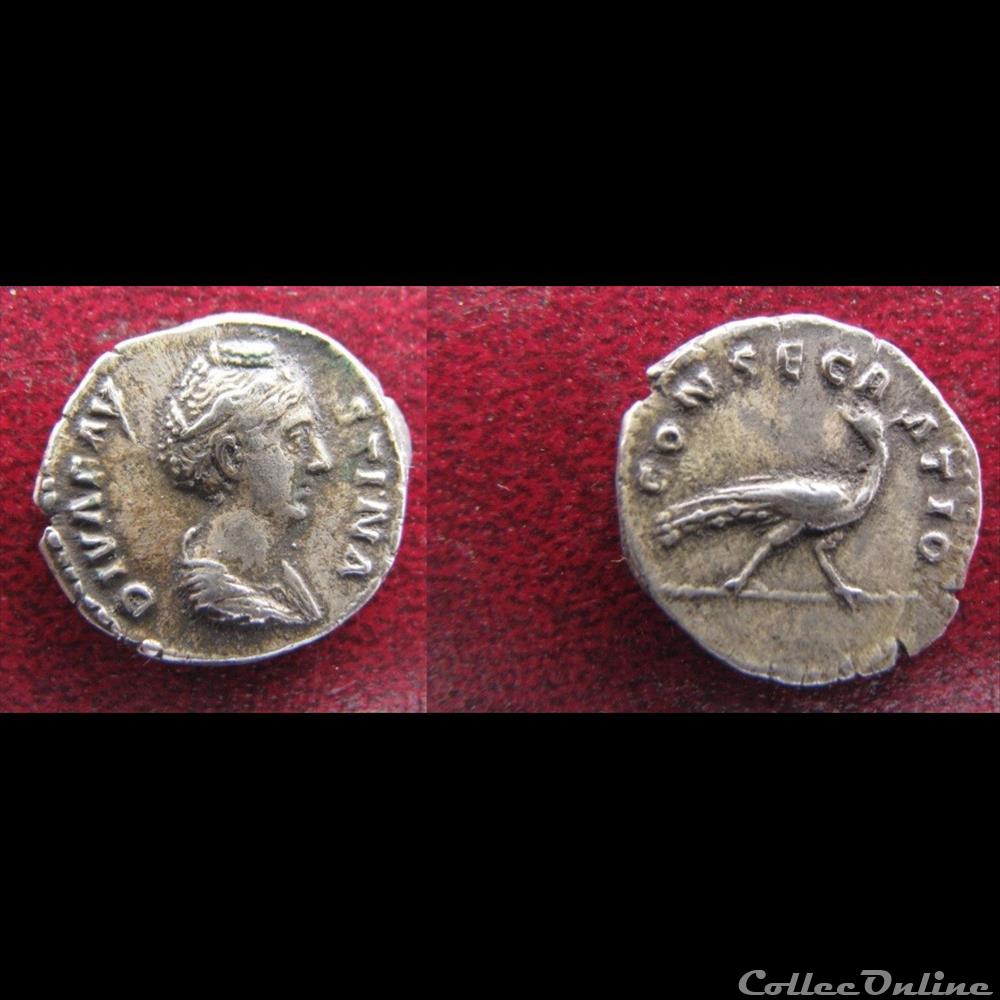 Faustine I - Denier - CONSECRATIO monnaie antique romaine faustine i denier consecratio